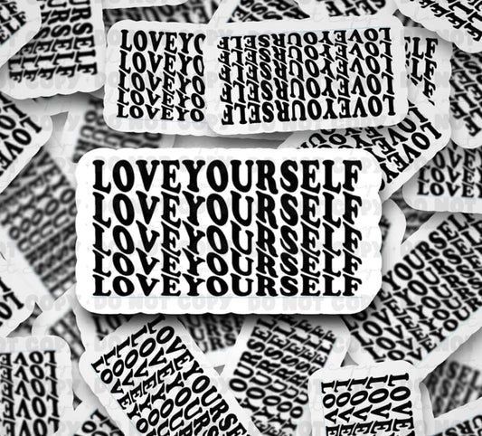 Love yourself sticker