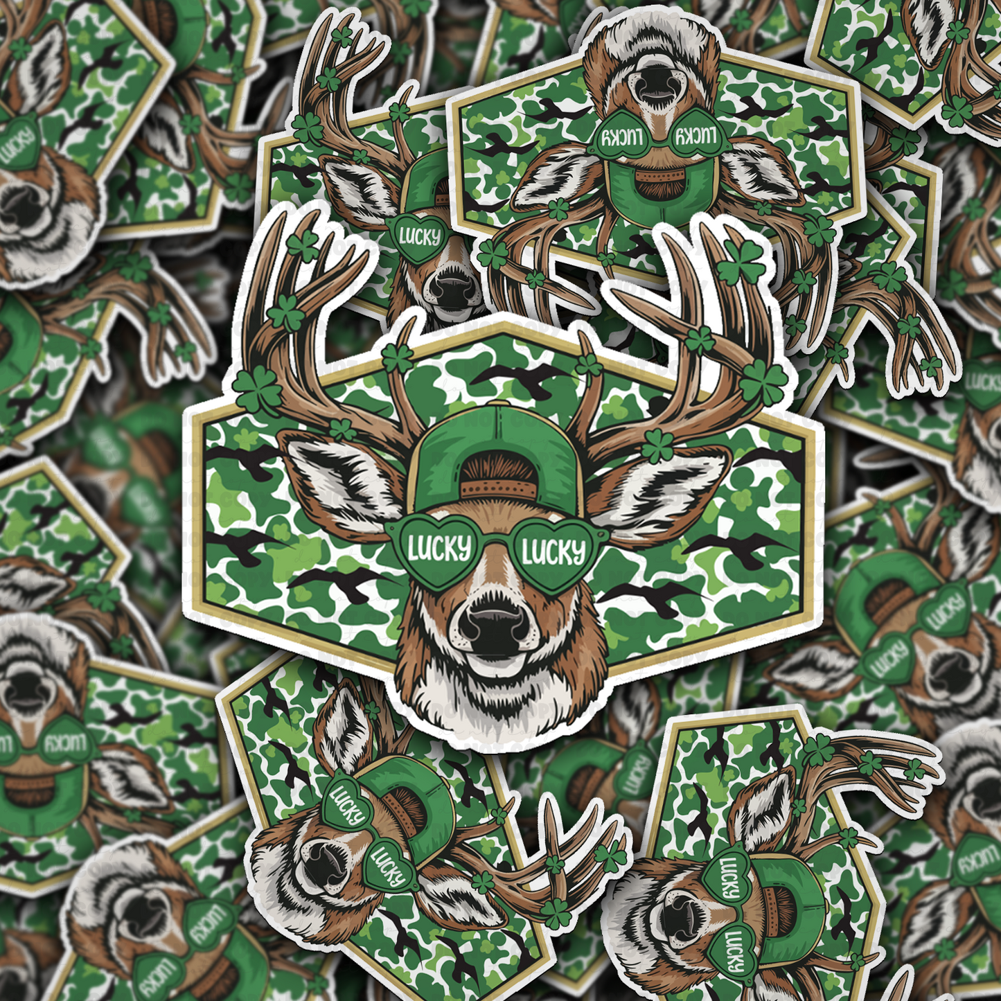 lucky deer sticker