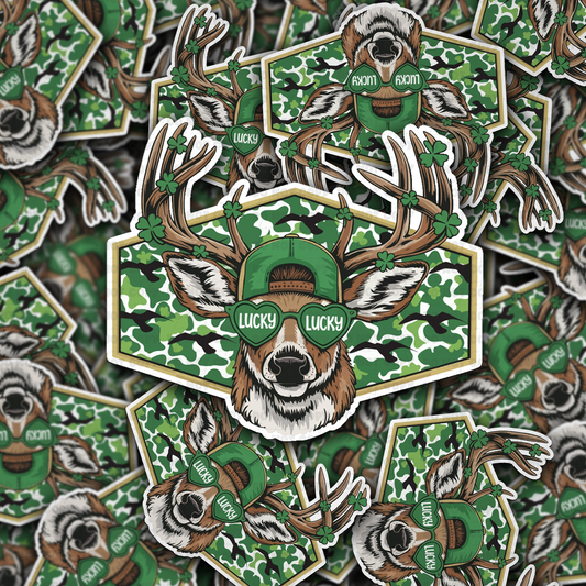 lucky deer sticker