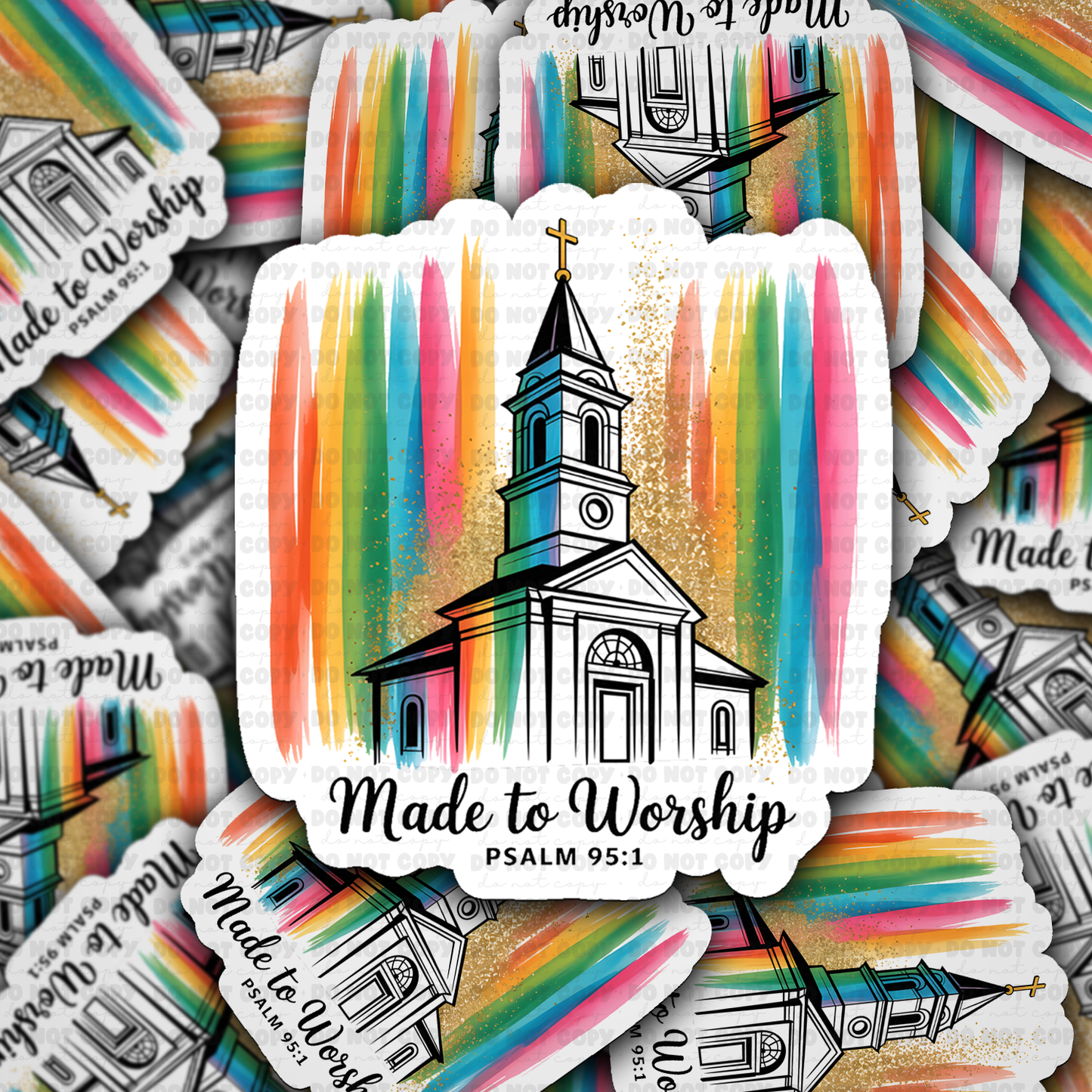 Made to worship sticker