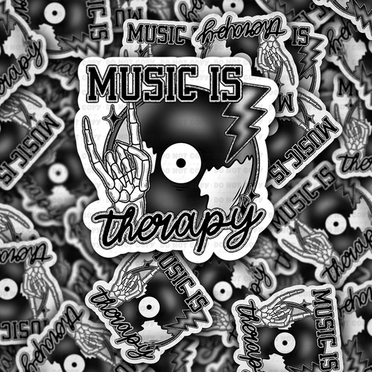 Music is therapy sticker