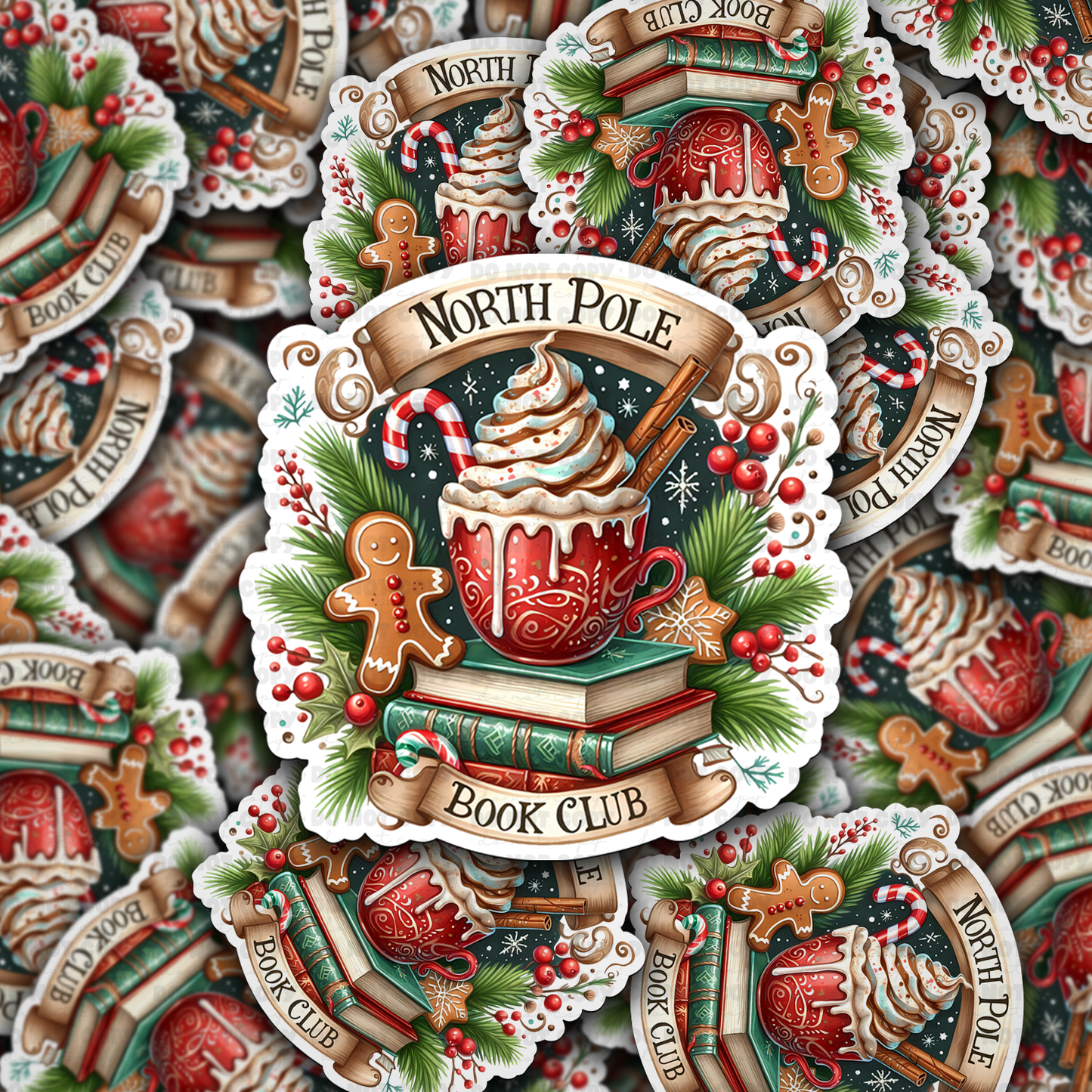 North pole book club sticker