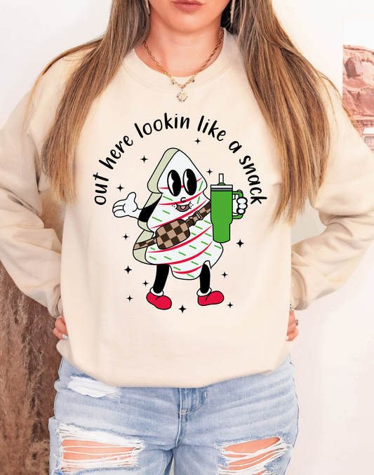 Out here looking like a snack green cup sweat shirt