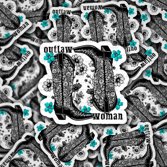 Outlaw woman sticker