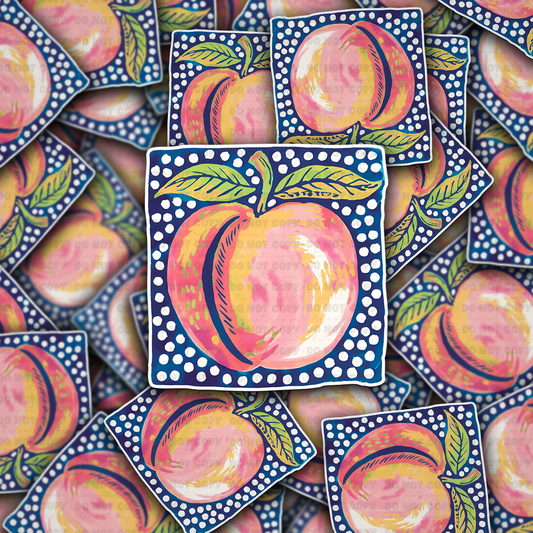 Peach sticker