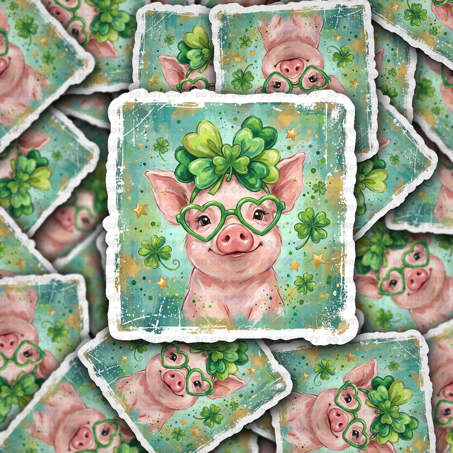 St patricks day Pig sticker