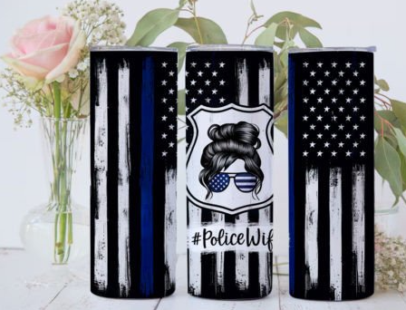 Police wife tumbler