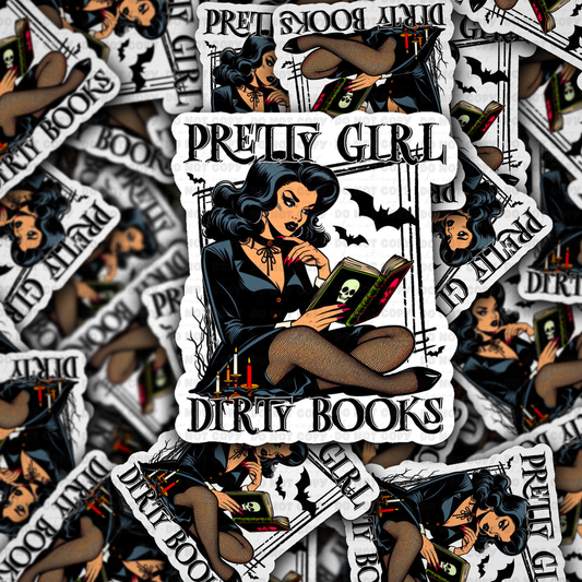 Pretty girl dirty books sticker