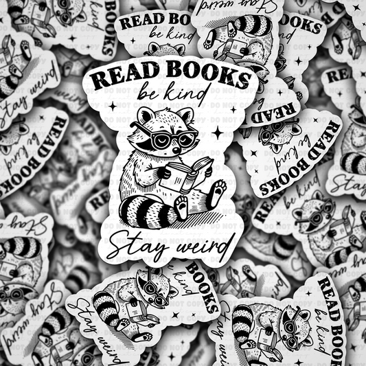 Read books be kind sticker