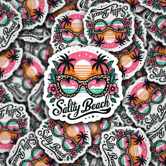 salty beach sticker