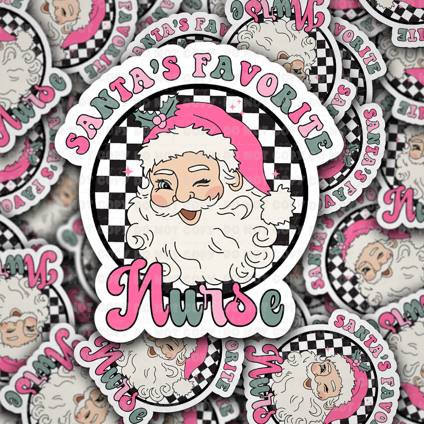 Santa's favorite nurse sticker