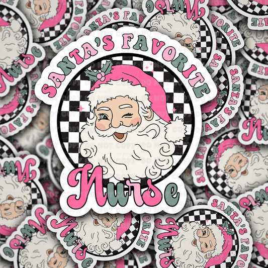 Santa's favorite nurse sticker