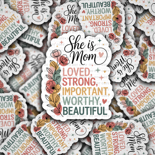 She is mom sticker