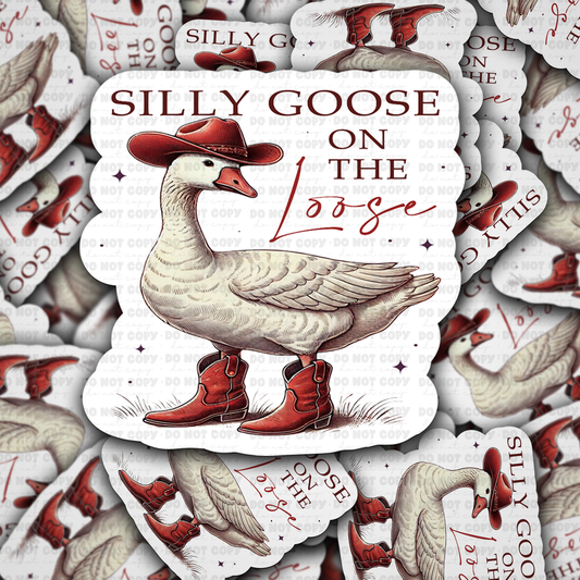 Silly goose on the loose sticker