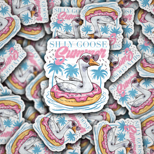 Silly goose summer sticker