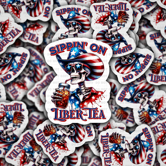 Sippin on liber tea sticker