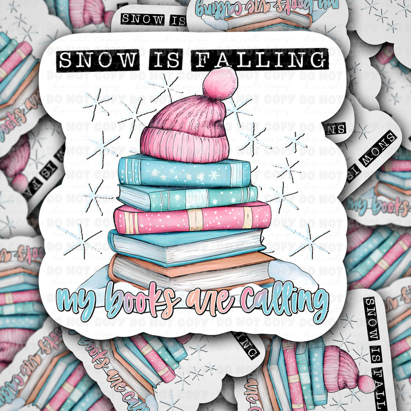 Snow is falling sticker