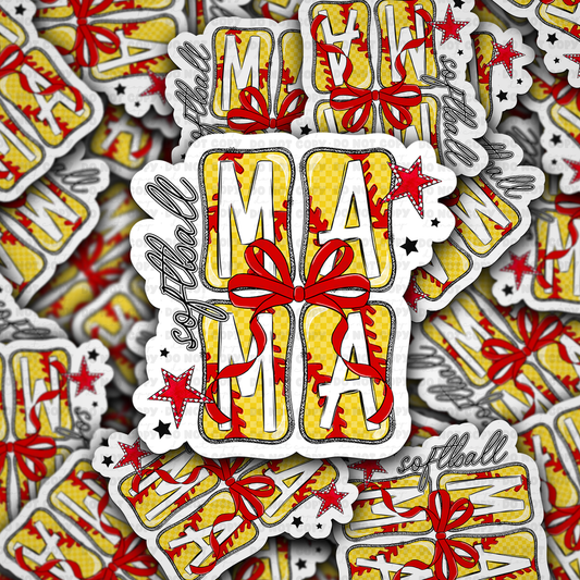 Softball mama sticker