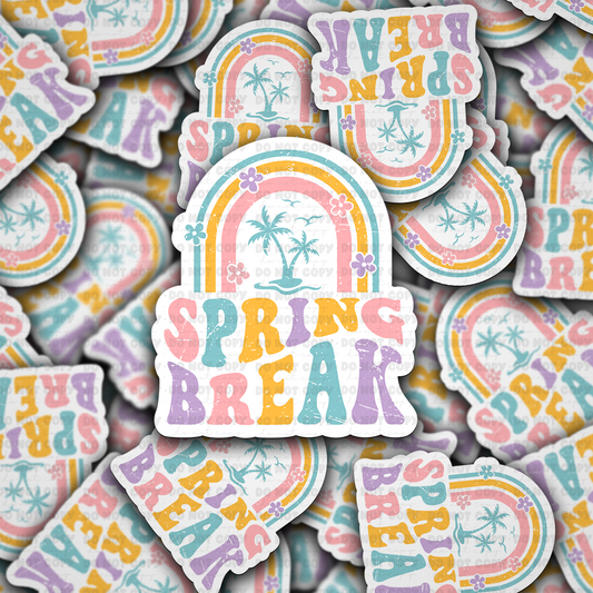 Spring break sticker