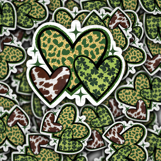 Heart trio sticker