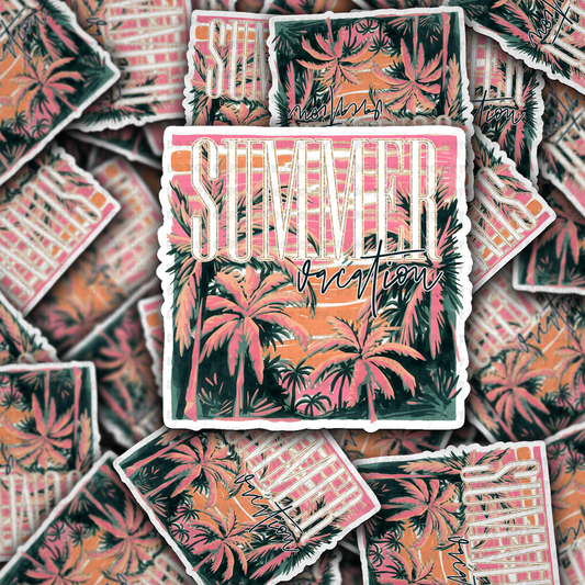 Summer vacation sticker
