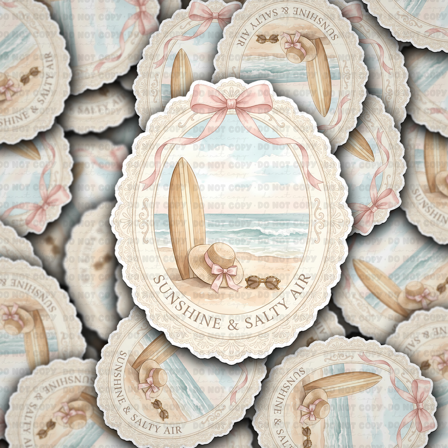 sunshine and salty air sticker