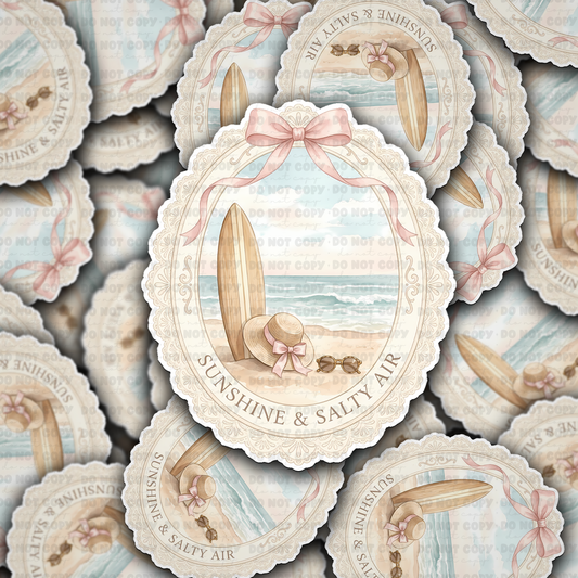sunshine and salty air sticker