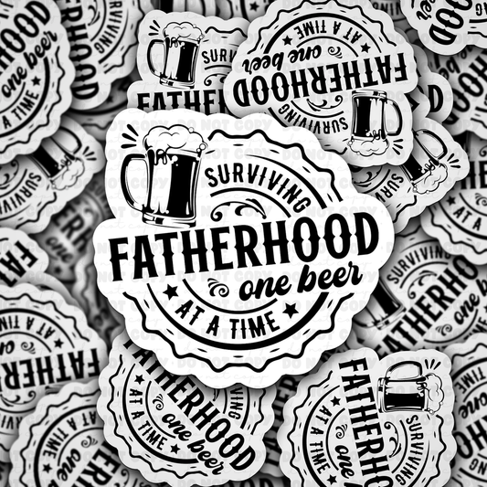 Surviving fatherhood sticker