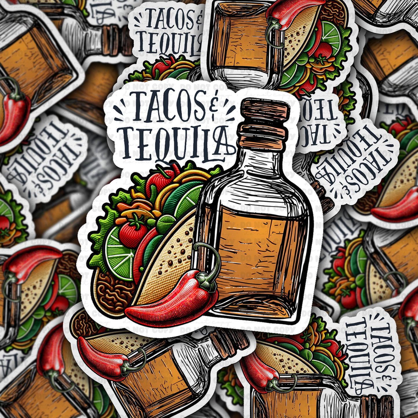 Tacos & tequila sticker