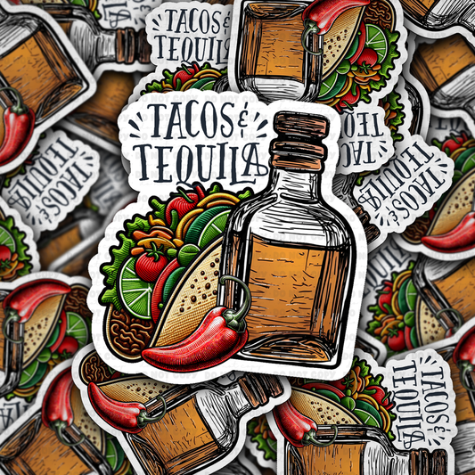 Tacos & tequila sticker
