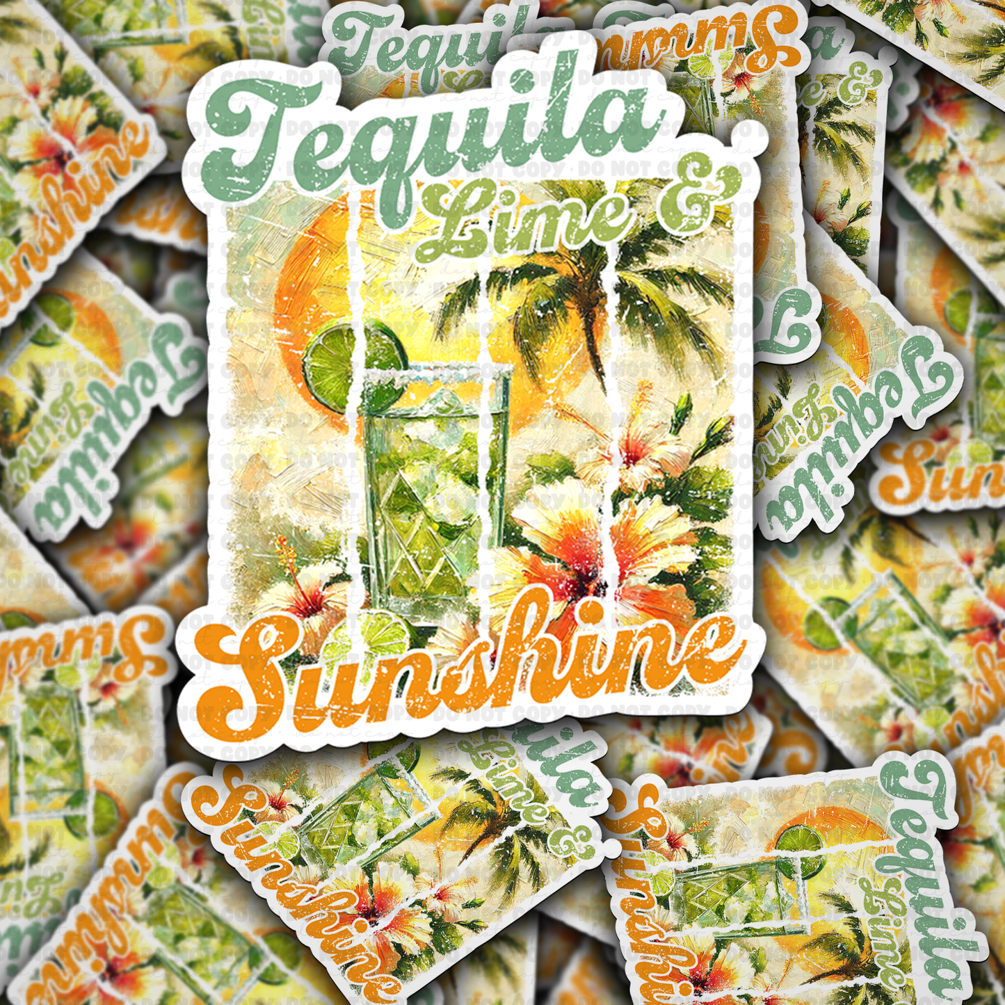 Tequila lime & sunshine sticker