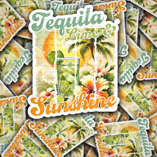 Tequila lime & sunshine sticker
