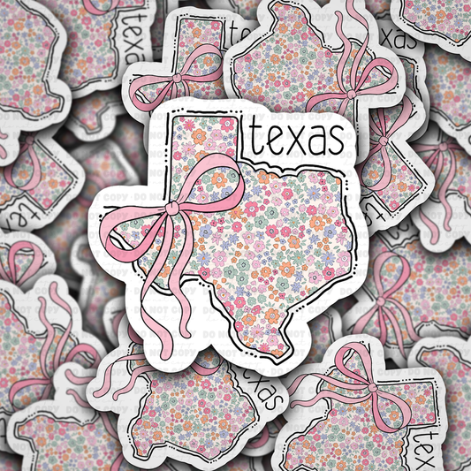 Texas floral state sticker