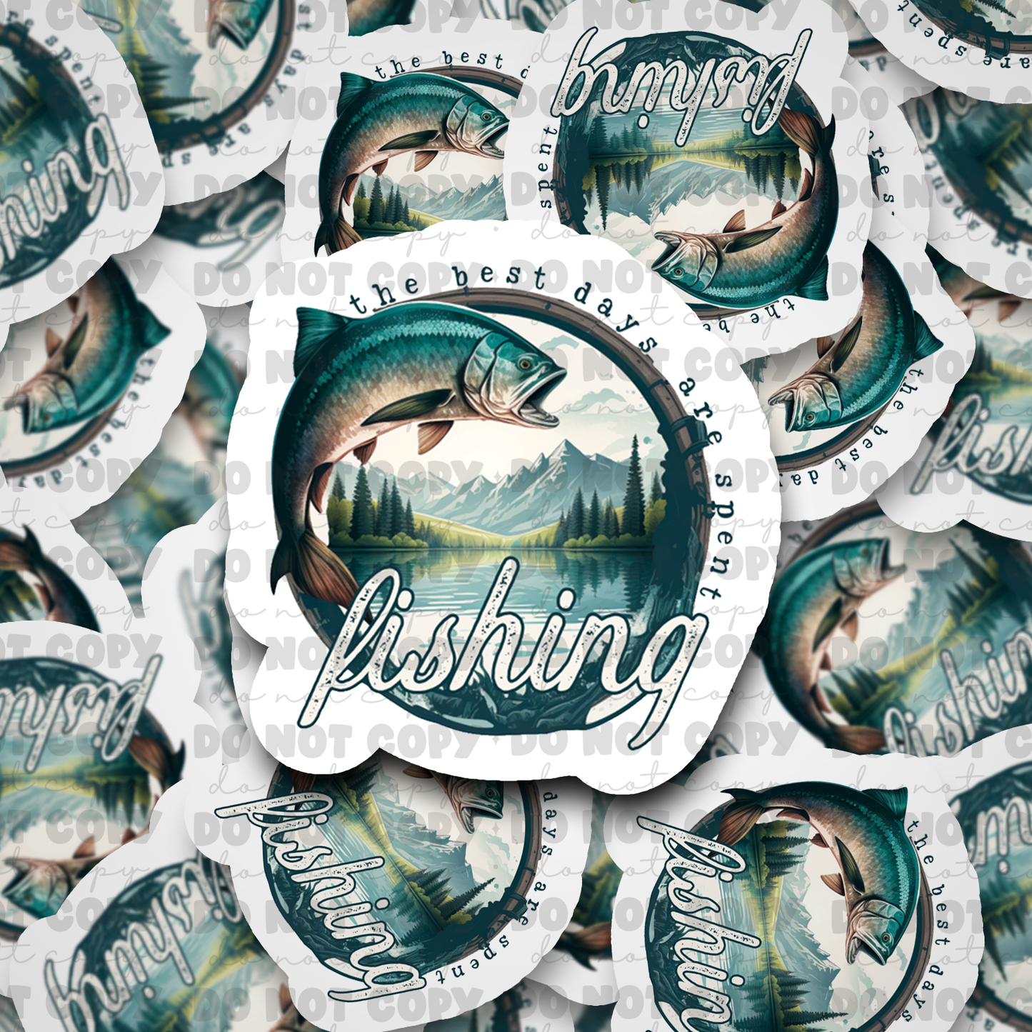 The best days are spent fishing sticker