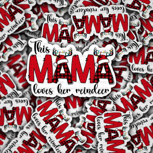 This mama loves her reindeer sticker