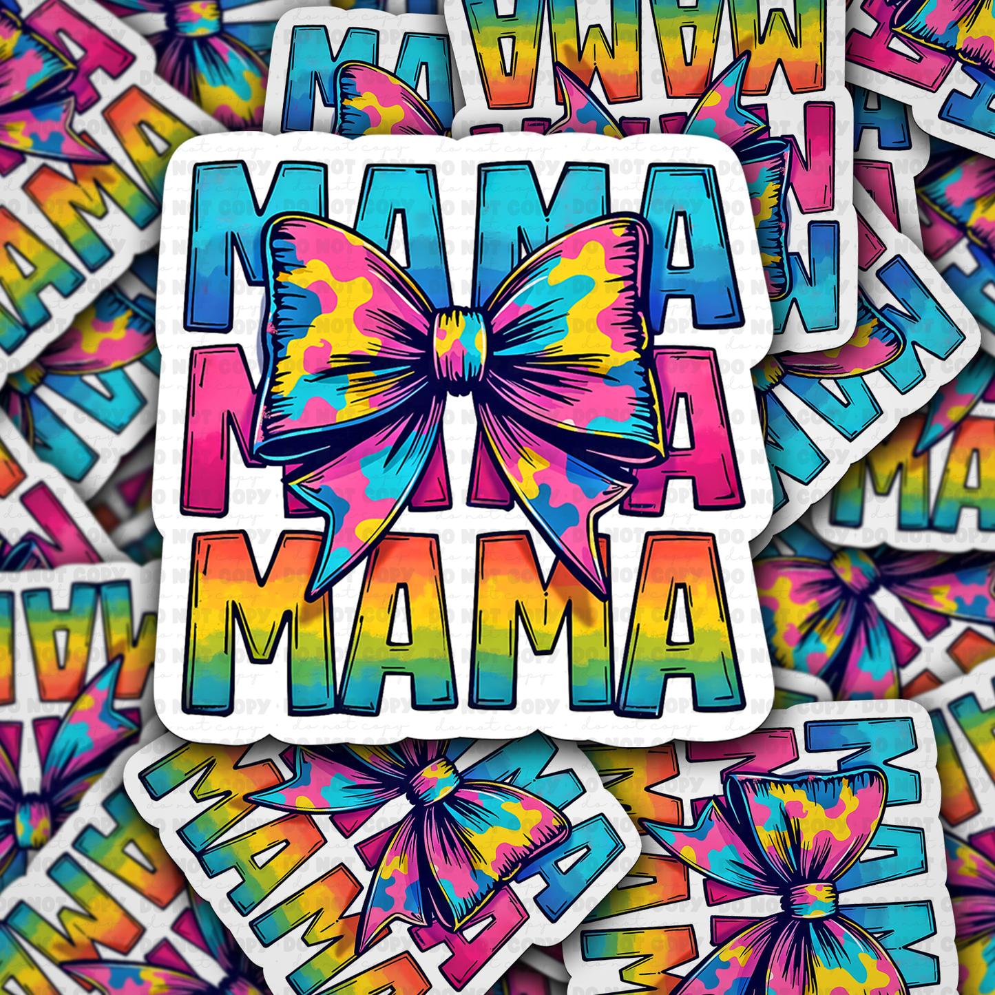 Tie dye mama sticker