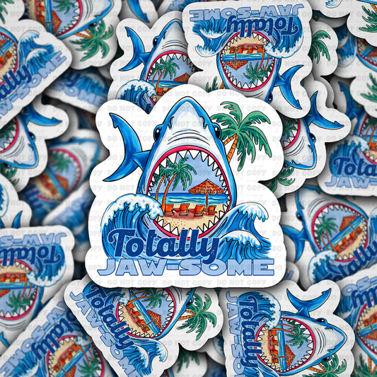Totally jawsome sticker