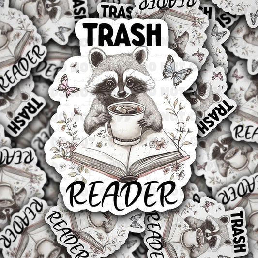 Trash reader sticker