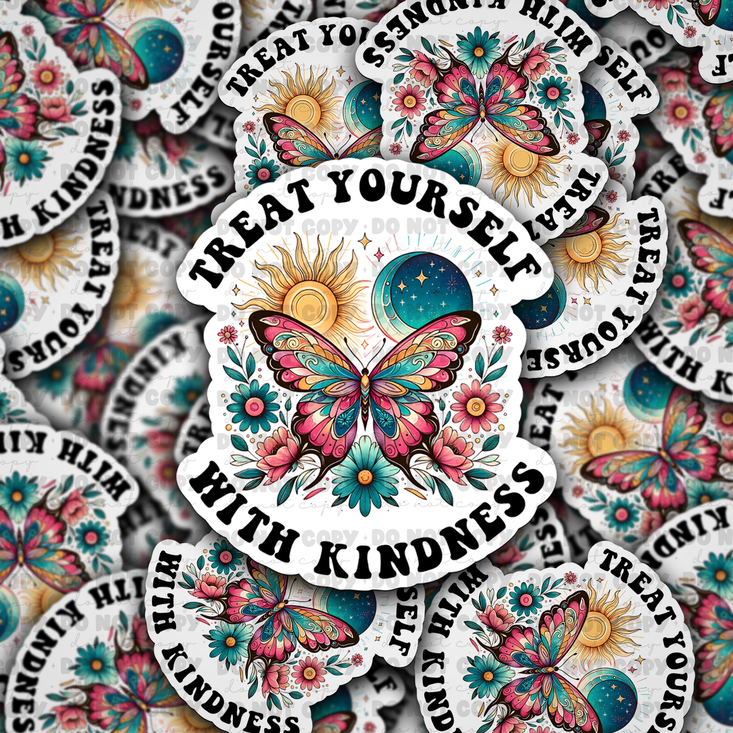 Treat yourself with kindness sticker