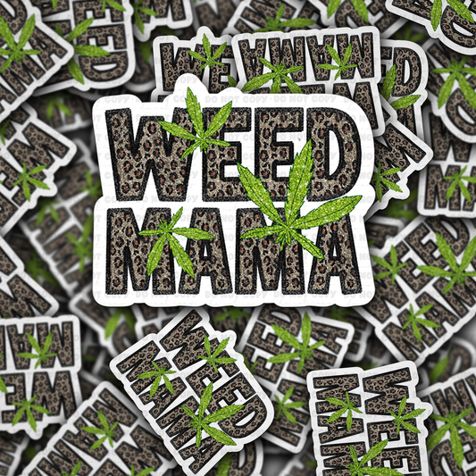 Weed mama sticker
