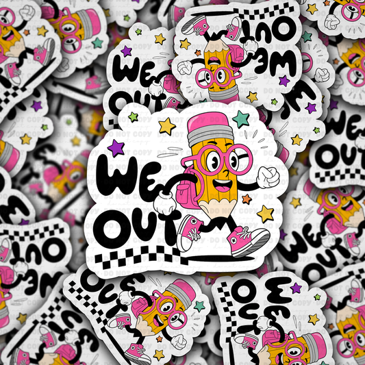 we out pink sticker