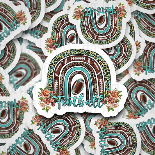 football rainbow sticker