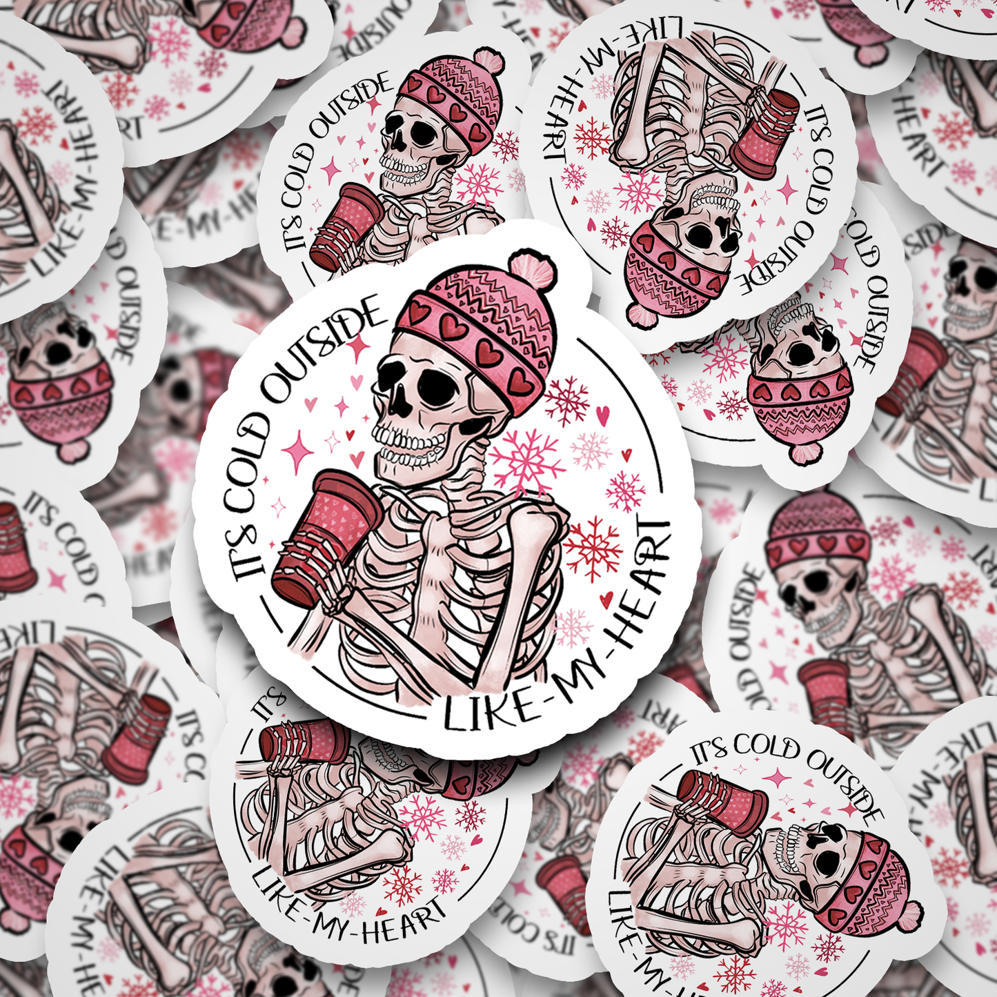 its cold outside like my heart sticker