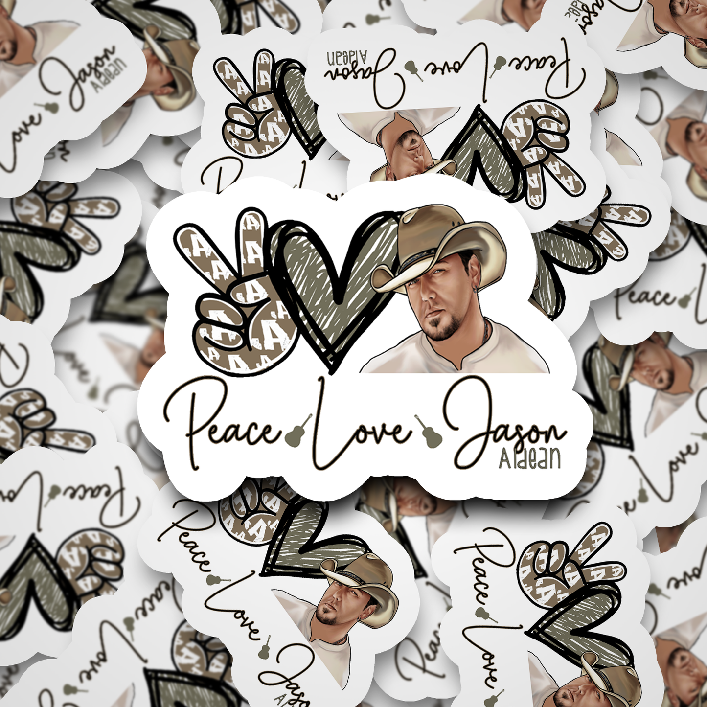 peace love jason aldean sticker